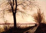 Christen Kobke Autumn Morning on Lake Sortedam painting
